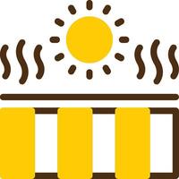 UV index Yellow Lieanr Circle Icon vector