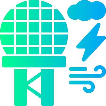 Doppler radar Solid Multi Gradient Icon vector