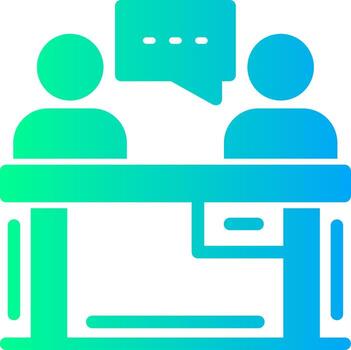 Meeting Solid Multi Gradient Icon vector