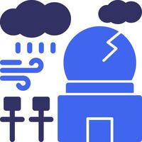 Weather station Solid Two Color Icon vector