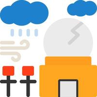 Weather station Flat Icon vector