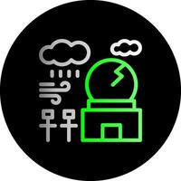 Weather station Dual Gradient Circle Icon vector