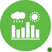 clima datos glifo sombra icono vector