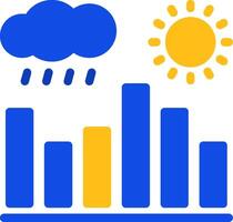 clima datos plano dos color icono vector