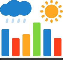 Climate data Flat Icon vector