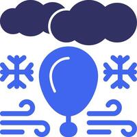 Weather balloon Solid Two Color Icon vector