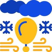 Weather balloon Flat Two Color Icon vector