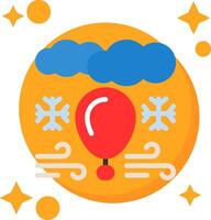 Weather balloon Tailed Color Icon vector