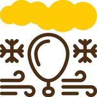 Weather balloon Yellow Lieanr Circle Icon vector