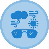 Sun with sunglasses Multicolor Circle Icon vector