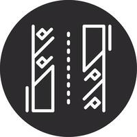 Diagonal parking Inverted Icon vector