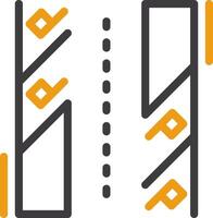 Diagonal parking Line Two Color Icon vector