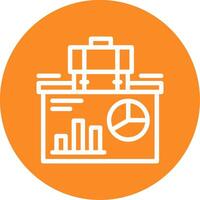 Presentation Outline Circle Icon vector