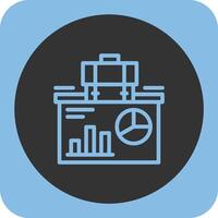 Presentation Linear Round Icon vector