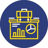 Presentation Dual Line Circle Icon vector