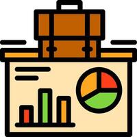 Presentation Line Filled Icon vector