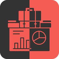 Presentation Red Inverse Icon vector