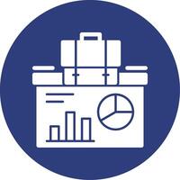 Presentation Glyph Circle Icon vector