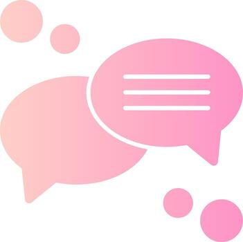 Speech bubble Solid Multi Gradient Icon vector