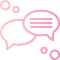 Speech bubble Linear Gradient Icon vector