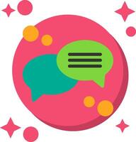 Speech bubble Tailed Color Icon vector