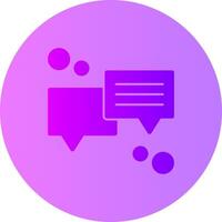 Chat bubble Gradient Circle Icon vector