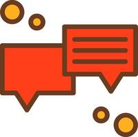 Chat bubble Filled Shadow Circle Icon vector
