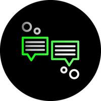 Text message Dual Gradient Circle Icon vector