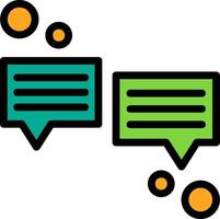 Text message Line Filled Icon vector