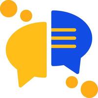 Conversation Flat Two Color Icon vector