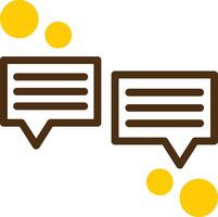 Text message Yellow Lieanr Circle Icon vector