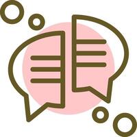 Conversation Linear Circle Icon vector