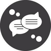 Talk Glyph Circle Icon vector