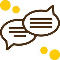 Talk Yellow Lieanr Circle Icon vector