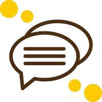 Chat Yellow Lieanr Circle Icon vector
