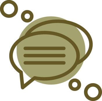 charla lineal circulo icono vector