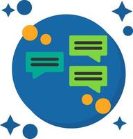 Messaging Tailed Color Icon vector