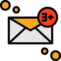 Message notification Line Filled Icon vector