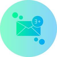 Message notification Gradient Circle Icon vector