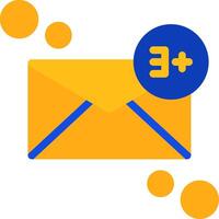 Message notification Flat Two Color Icon vector