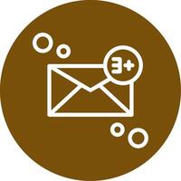 Message notification Outline Circle Icon vector