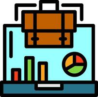 Laptop Line Filled Icon vector