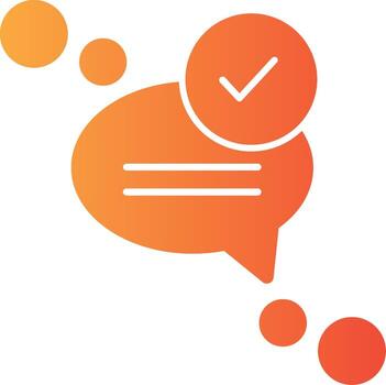 mensaje expedido sólido multi degradado icono vector