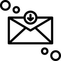 Message received Line Icon vector