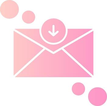 Message received Solid Multi Gradient Icon vector