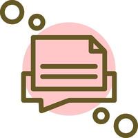 Message draft Linear Circle Icon vector