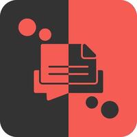 Message draft Red Inverse Icon vector