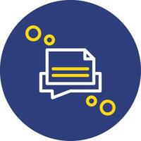 Message draft Dual Line Circle Icon vector