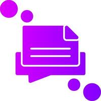 Message draft Solid Multi Gradient Icon vector