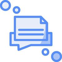 Message draft Line Filled Blue Icon vector